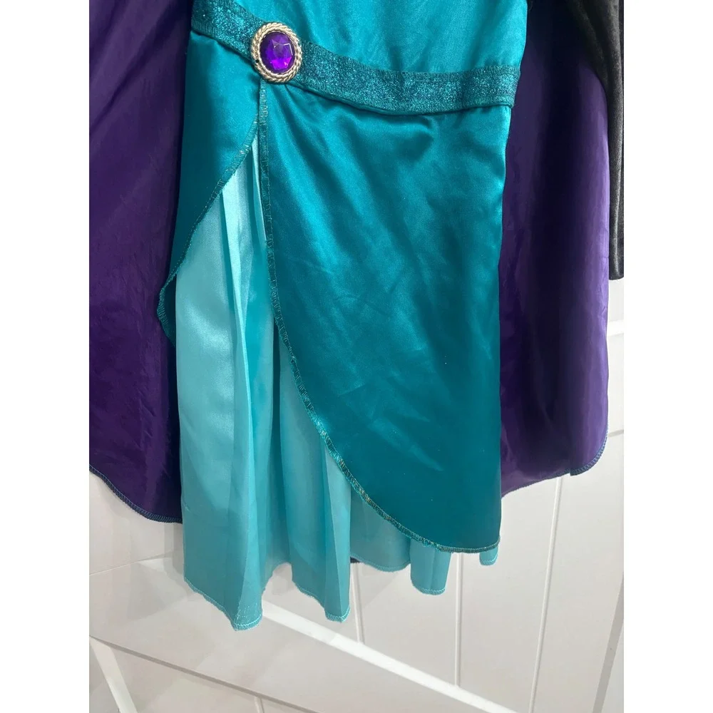 Disney Frozen 2 Anna Costume Girls 4-6X Dress Purple Cape Halloween Princess